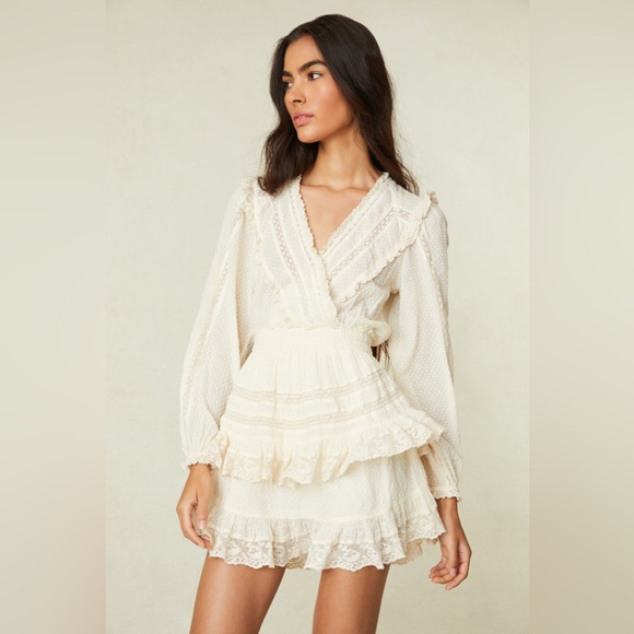 NWT $425 LoveShackFancy Milena Lace Dress - Picture 3 of 10